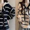 Stripped Cardigan with zipper - Image 5