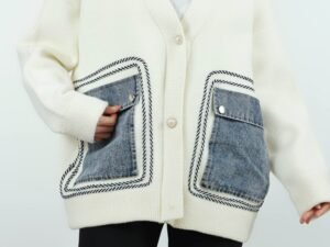 Over-sized Cardigan with jeans pockets