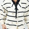 Stripped Cardigan with zipper