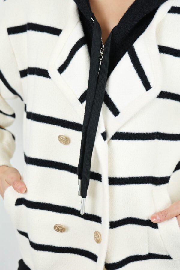 Stripped Cardigan with zipper - Image 2