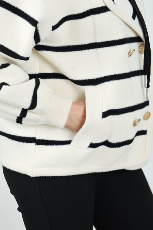 Stripped Cardigan with zipper - Image 3