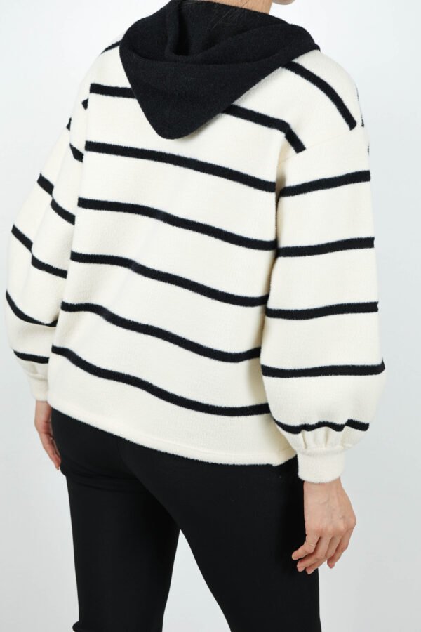 Stripped Cardigan with zipper - Image 4