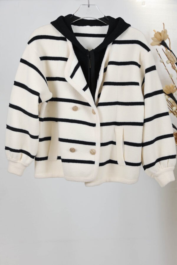 Stripped Cardigan with zipper - Image 6