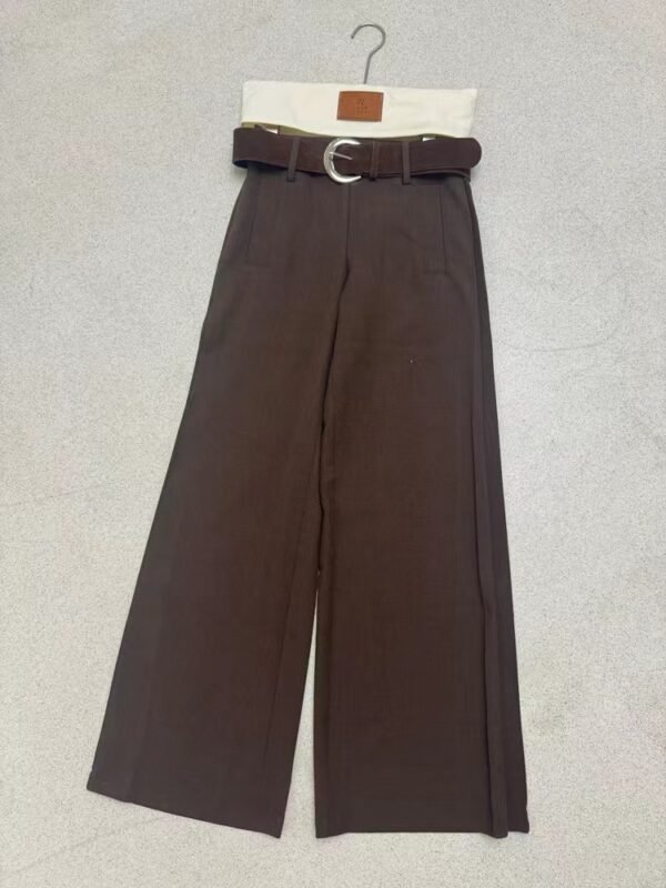 Classic trousers with velvet belt