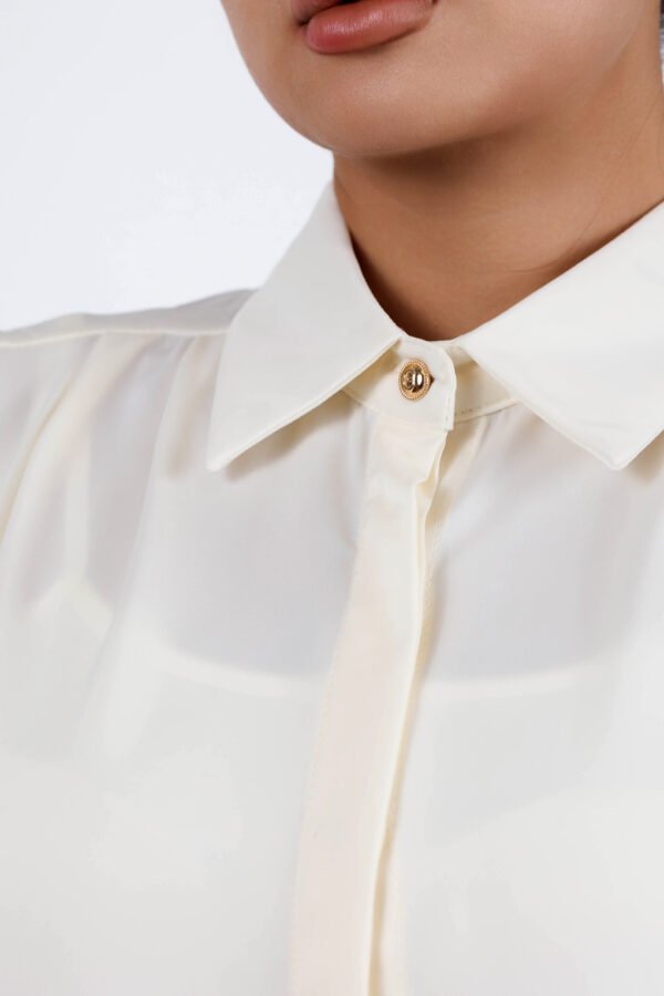 Button-Up satin shirt - Image 2