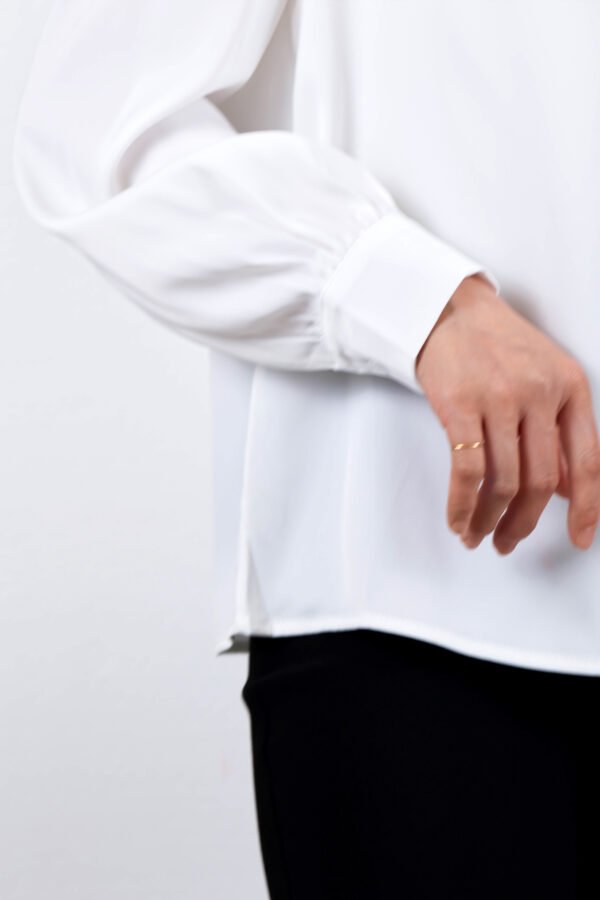 Classic White Satin Shirt - Image 2