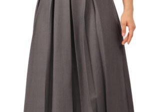 High-Waisted Midi Skirt with Charm