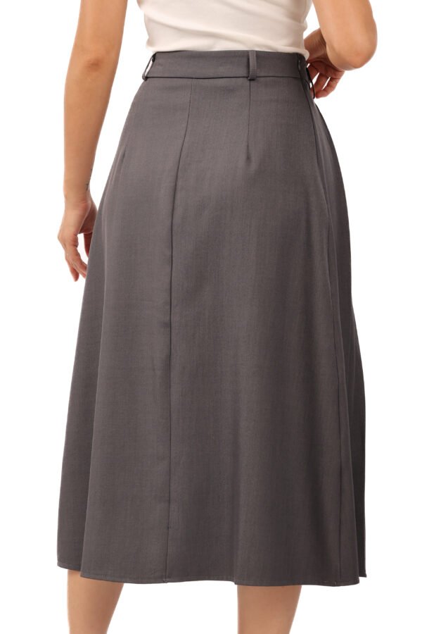 High-Waisted Midi Skirt with Charm - Image 2