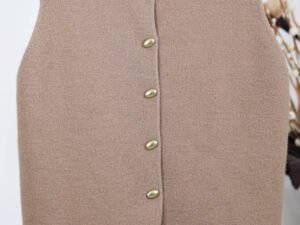 Winter vest with gold buttons