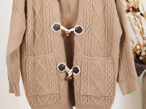 Open Front Toggle Knit