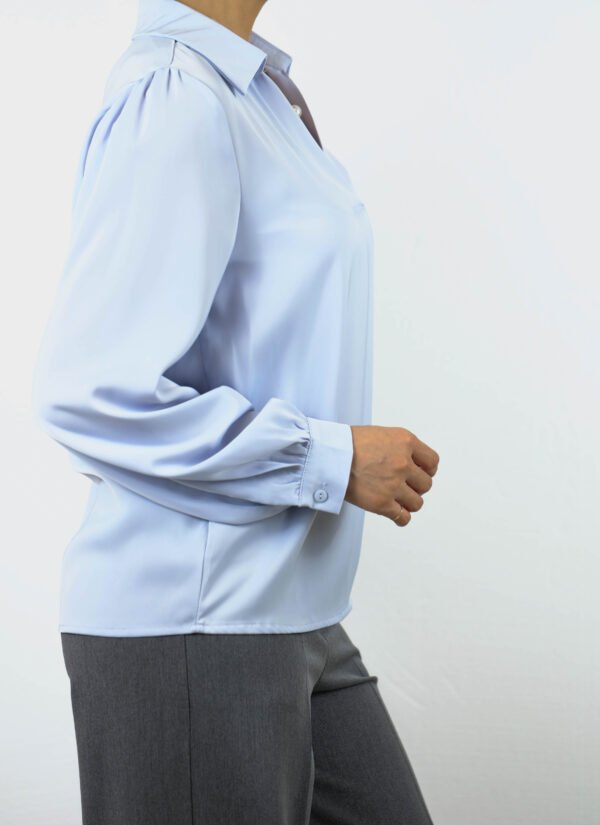 Chic V-Neck satin blouse - Image 3